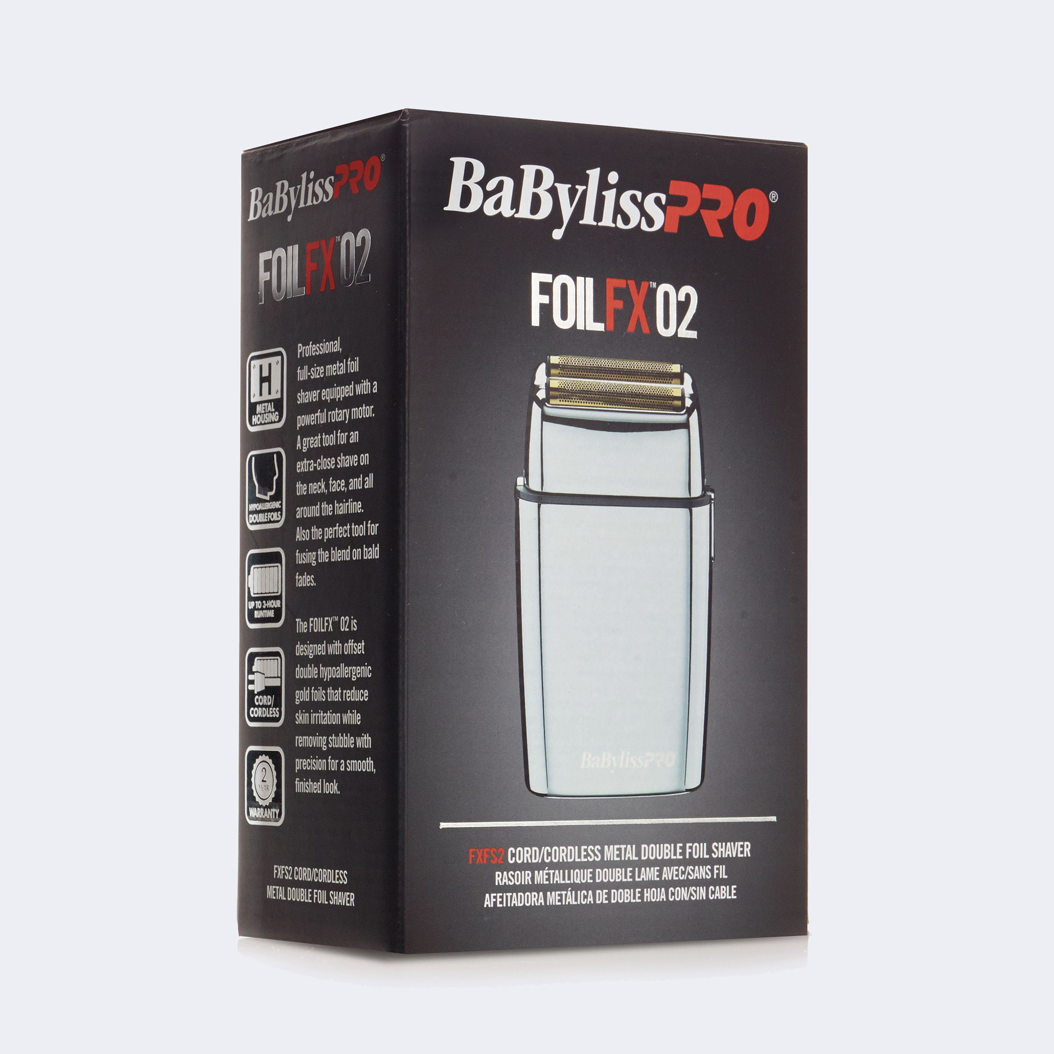 経典 BaBylissPRO Shaver Foil Double Metal Cordless FOILFX02 脱毛・除毛